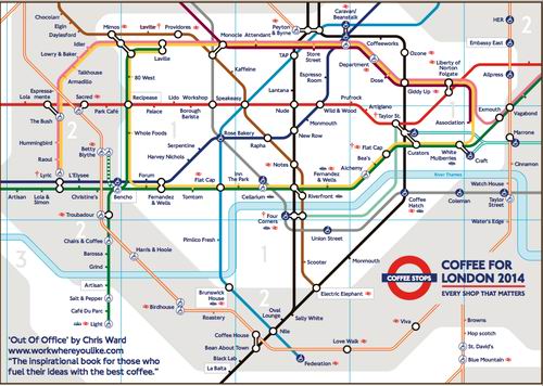 В Лондоне появилась виртуальная карта метро и кофеен