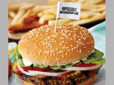 Веганский бургер Impossible Whopper обеспечил Burger King самый высокий рост продаж за четыре года