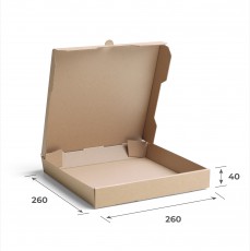 Бурая коробка для пирога 260Х260Х40 под заказ