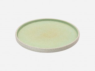 Керамическая тарелка плоская с бортом