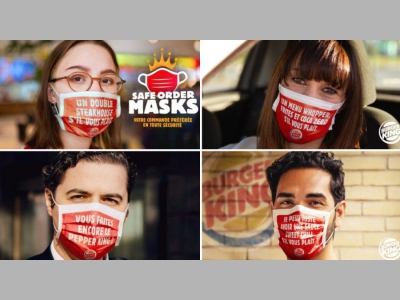 Сеть фастфуда Burger King в Бельгии раздаст 250 клиентам маски с напечатанными заказами
