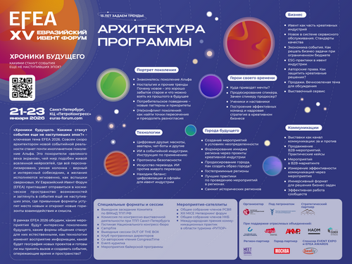 Опубликована архитектура деловой программы XV Евразийского Ивент Форума (EFEA)!