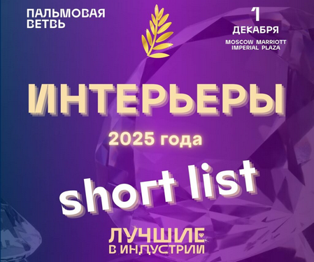 Интерьер года по версии премии «Лучшие в индустрии. Пальмовая ветвь ресторанного бизнеса». Номинанты на премию 2025
